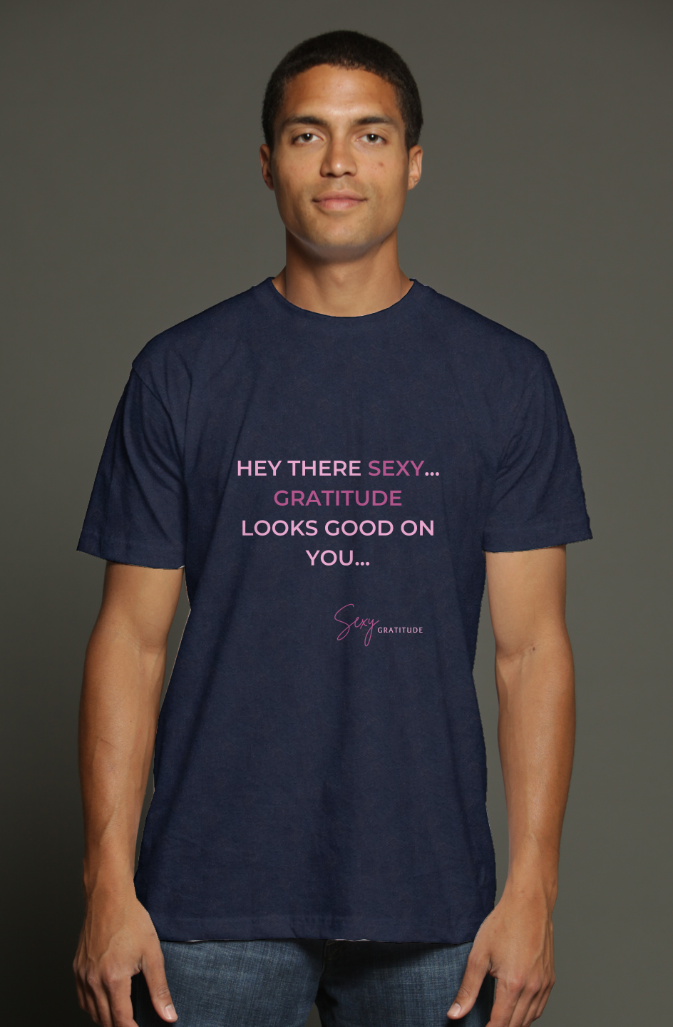 Gratitude Looks Good On You T-Shirt - Navy Blue