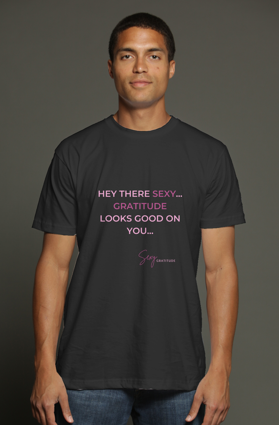Gratitude Looks Good On You T-Shirt - Dark Grey