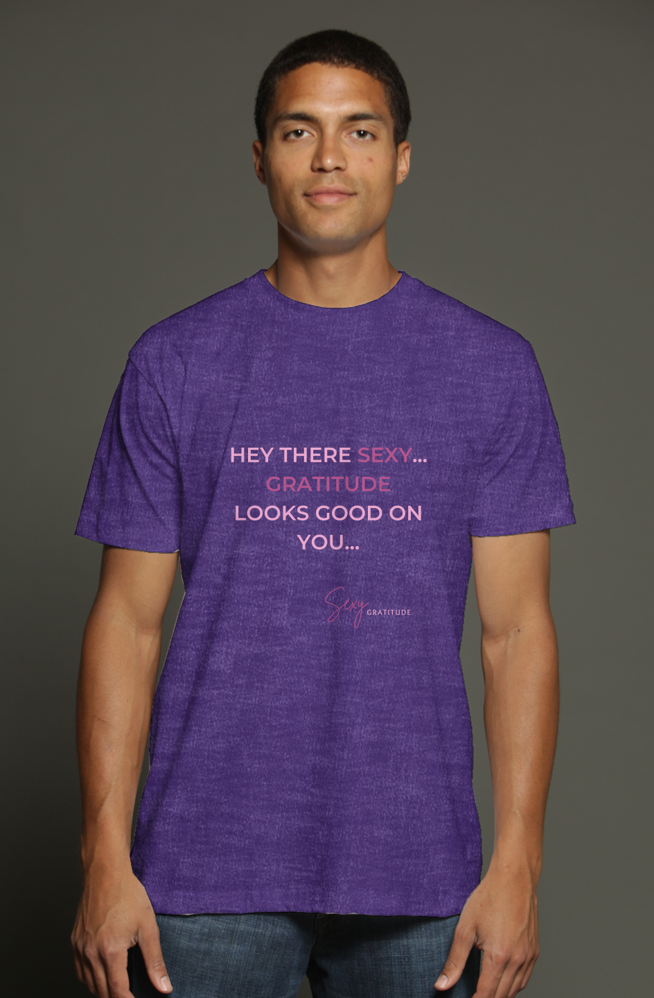 Gratitude Looks Good On You T-Shirt - Heather Purple