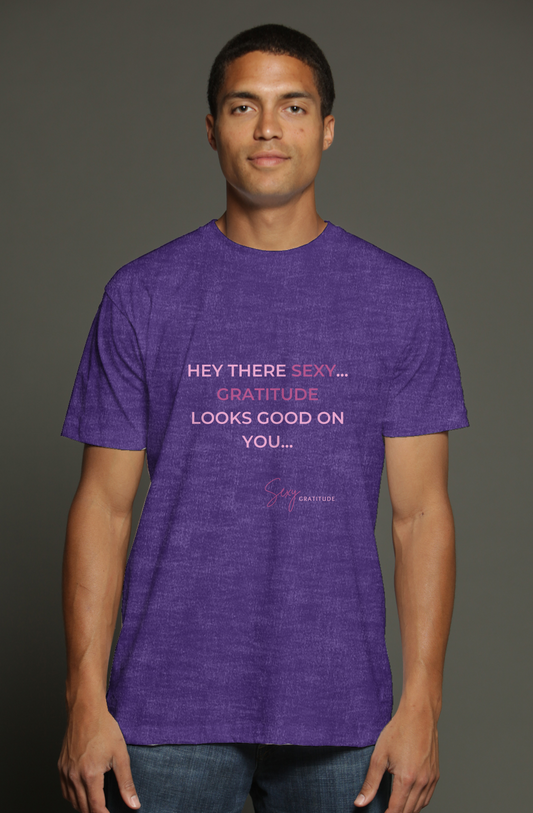 Gratitude Looks Good On You T-Shirt - Heather Purple