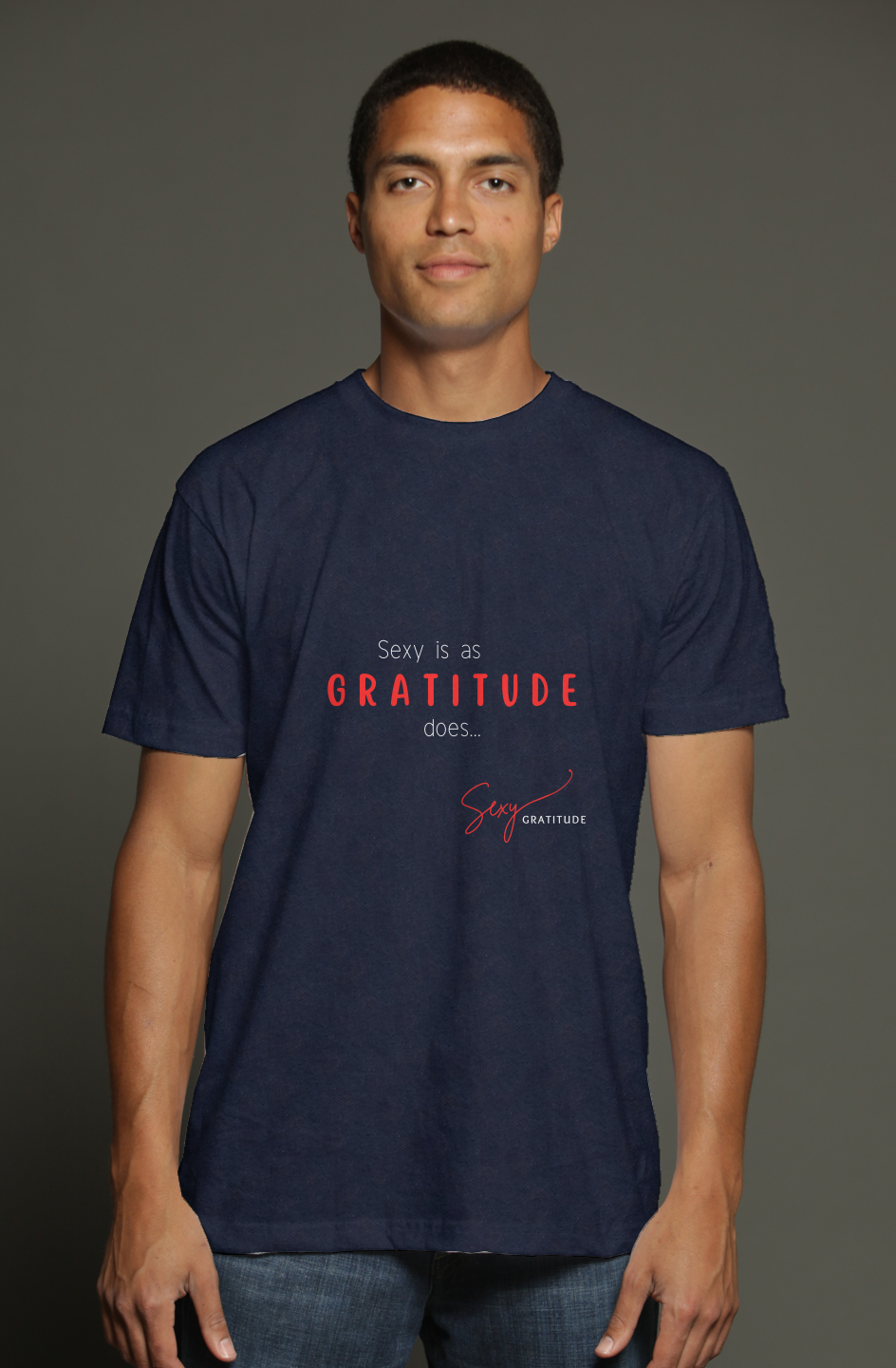 Sexy Is As Gratitude Does T-Shirt - Navy Blue