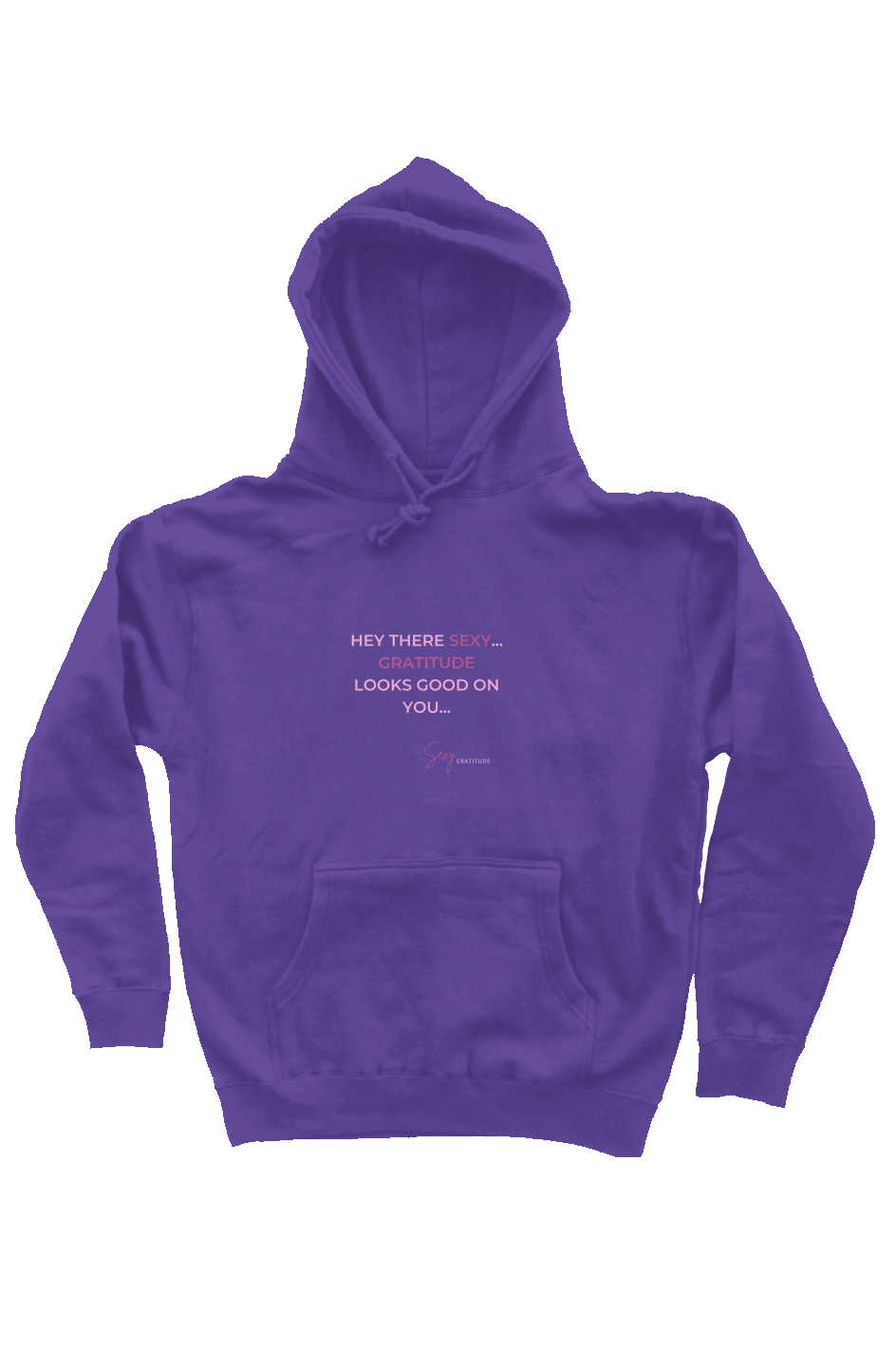 gratitude looks good on you hoodie purple